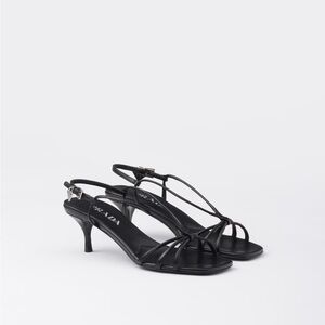 Prada Black Strappy Sandals